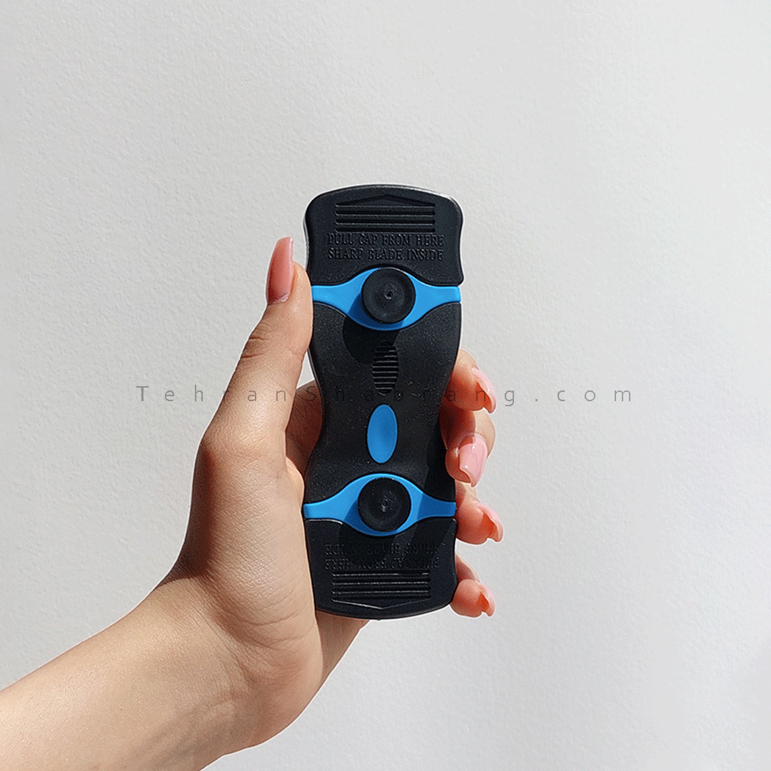  کاردک سیلیکونی مشکی ابی مستطیل منحنی 