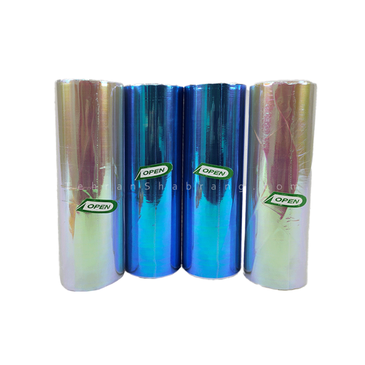 سلفون چراغ رنک های آبی کروم و سفید کروم