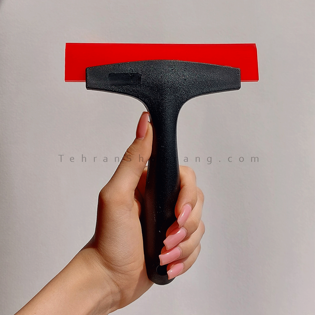 کاردک نصب دسته دار بلند مشکی با ژله ی قرمز